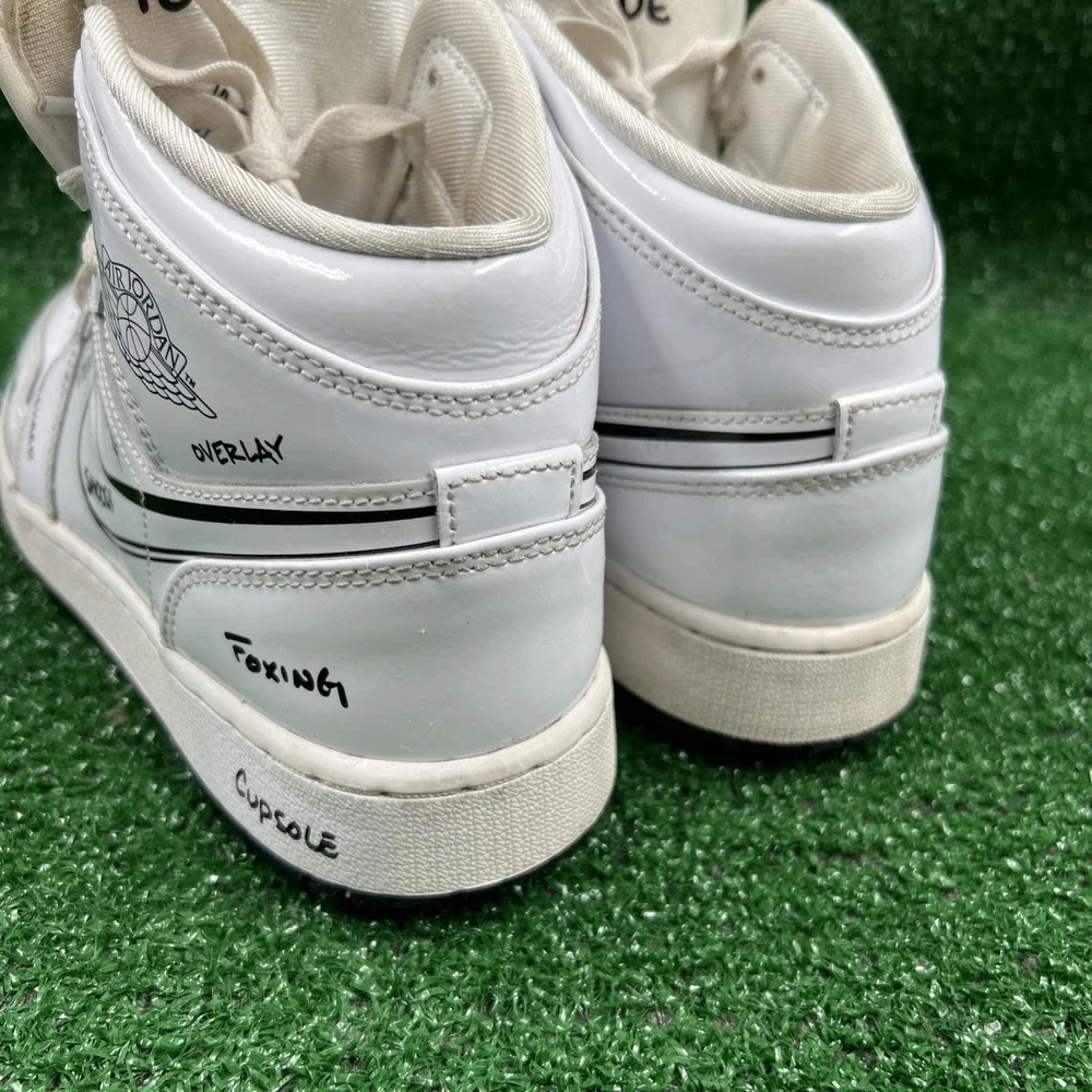 Air Jordan Air Jordan 1‎ Mid GS 'Schematic' DQ1864-100 5.5Y Boys White 2021 - Picture 6 of 10